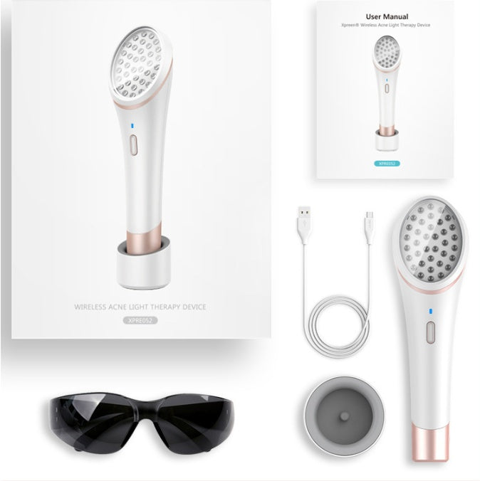 Xpreen Wireless Rechargeable Acne Light Therapy Device โ Blue & Red Light Acne Treatment for Clearer, Healthier Skin