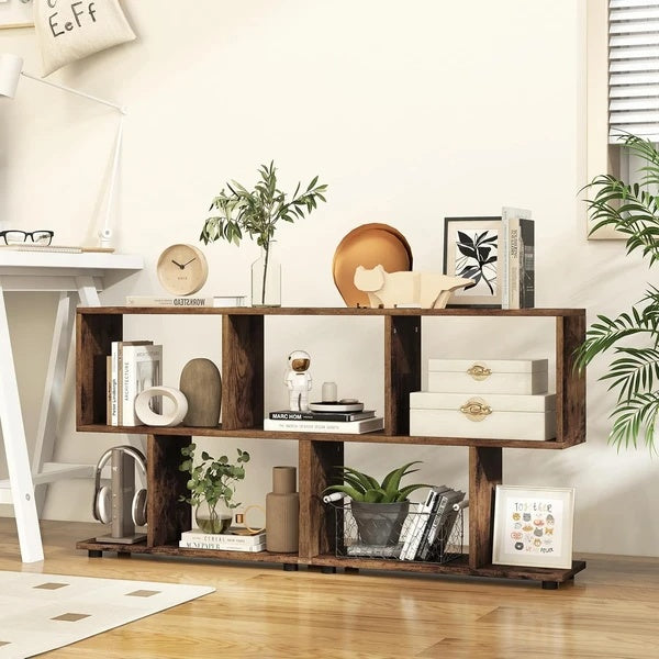 Elevate Your Home with the Stylish 2-Tier Wooden Bookcase | Viva Vanity