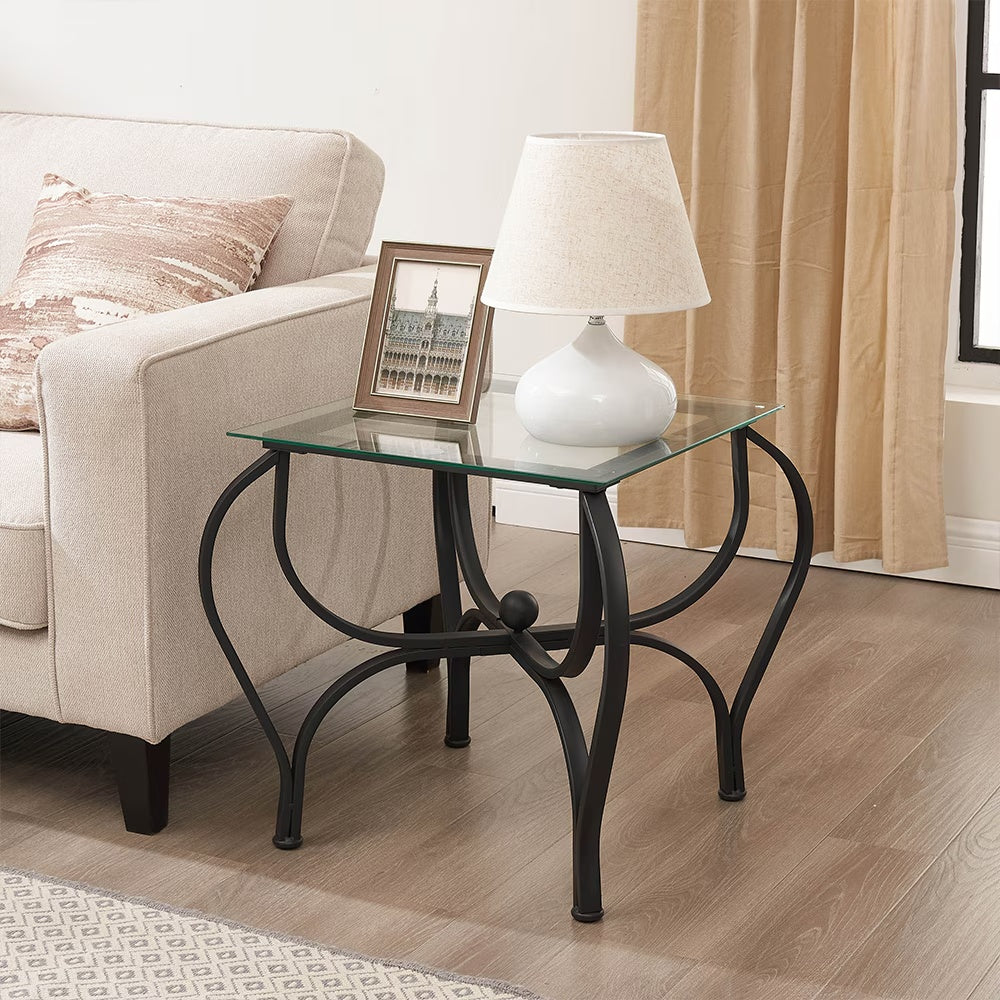 Viva Essentials Collection: 3-Piece Tempered Glass Coffee Table Set