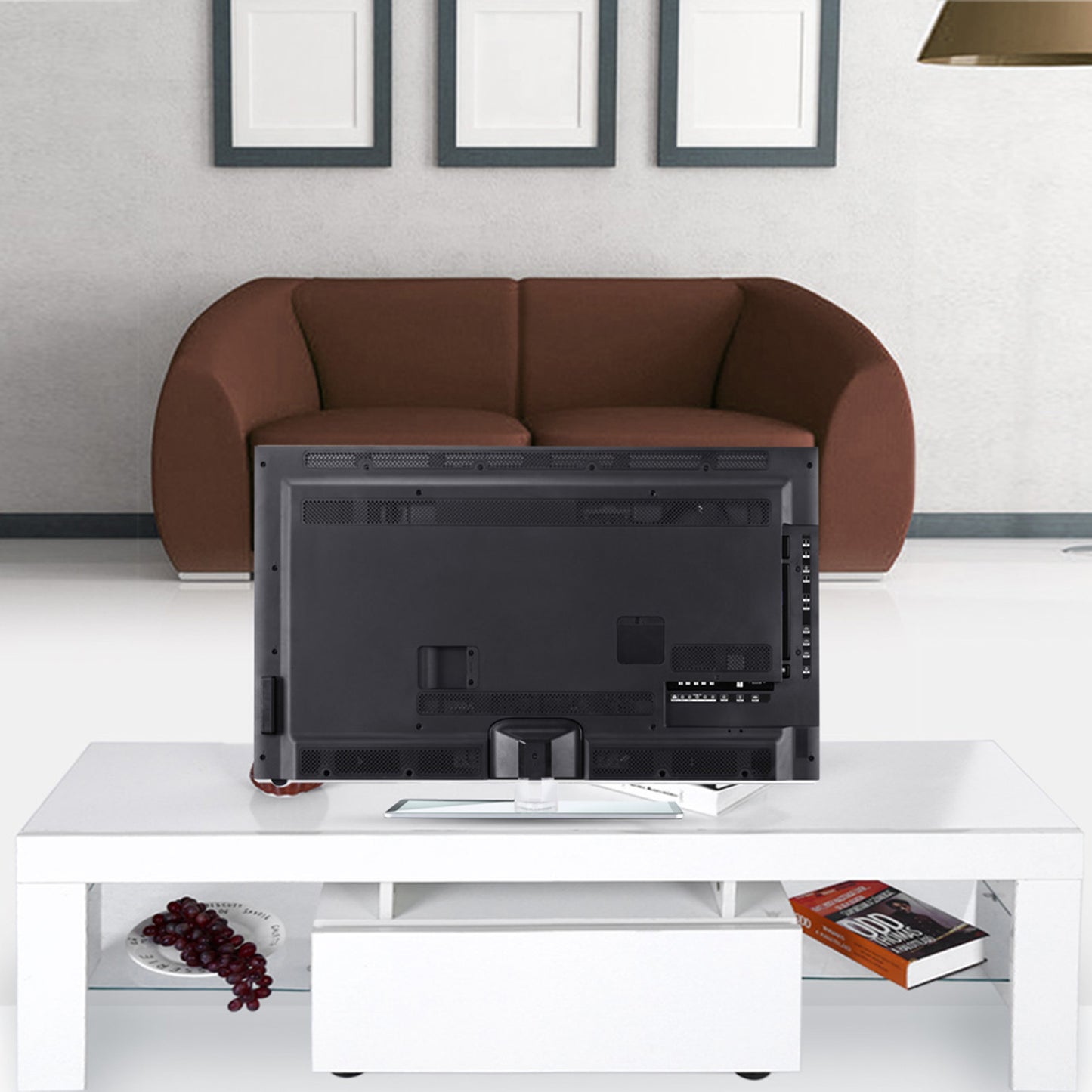 Modern TV Cabinet Unit | Entertainment Stand with LED Strip & Remote Control
