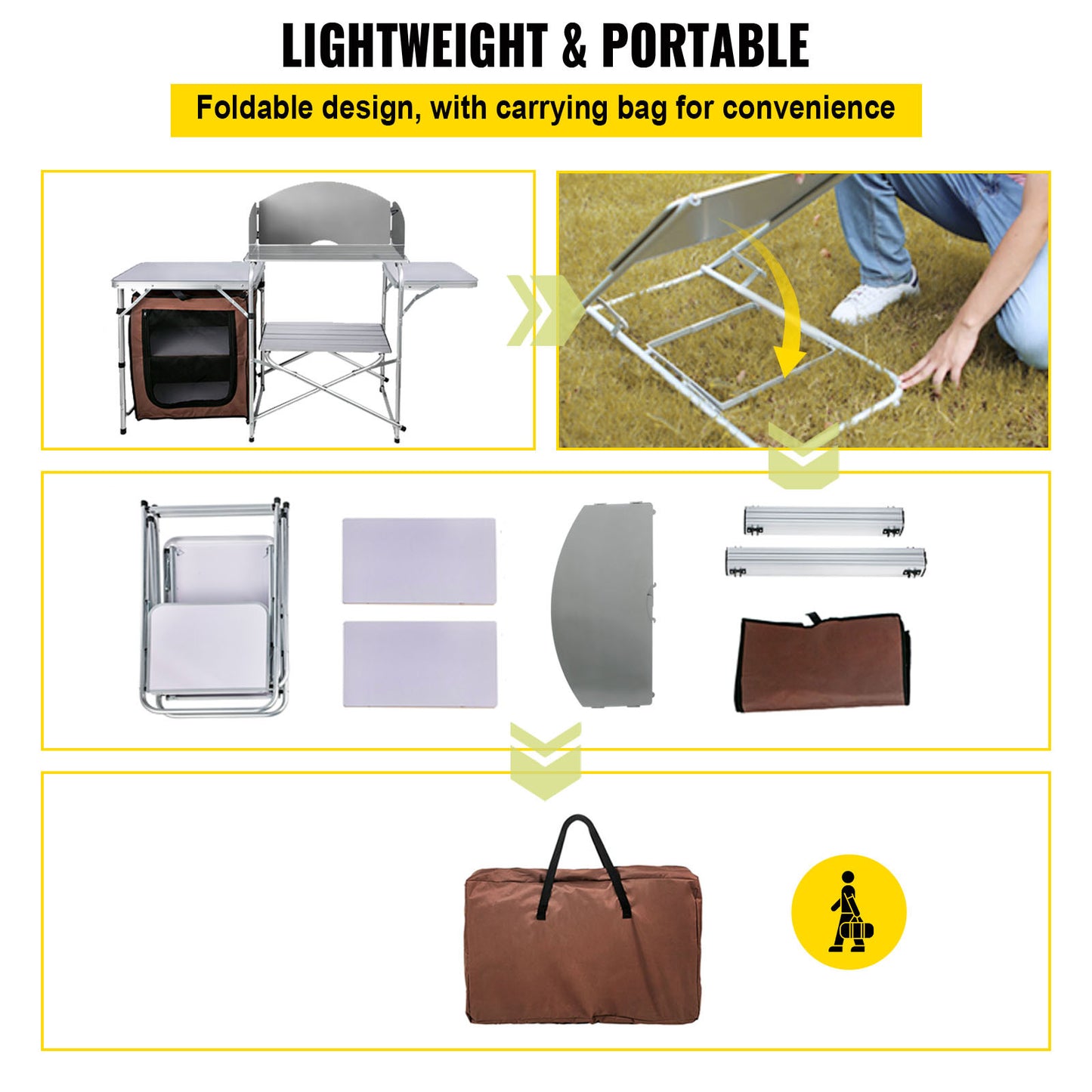 Viva Solene Folding Camping Kitchen Table