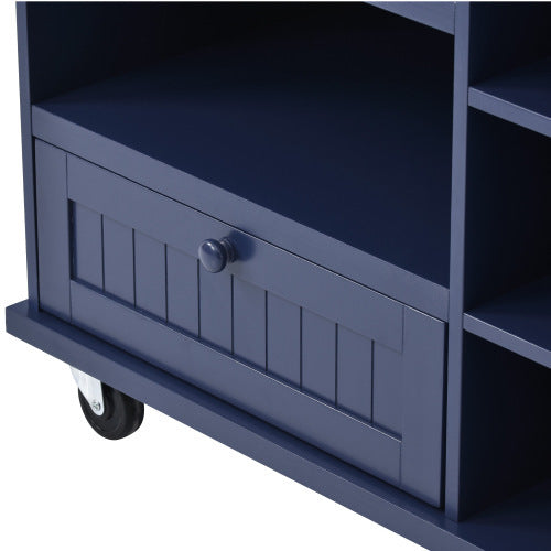 Viva Atelier Montmartre Kitchen Island Cart with Cabinet & Locking Wheels