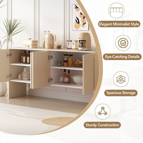 Viva Atelier Horizon 60" Minimalist Large Storage Sideboard