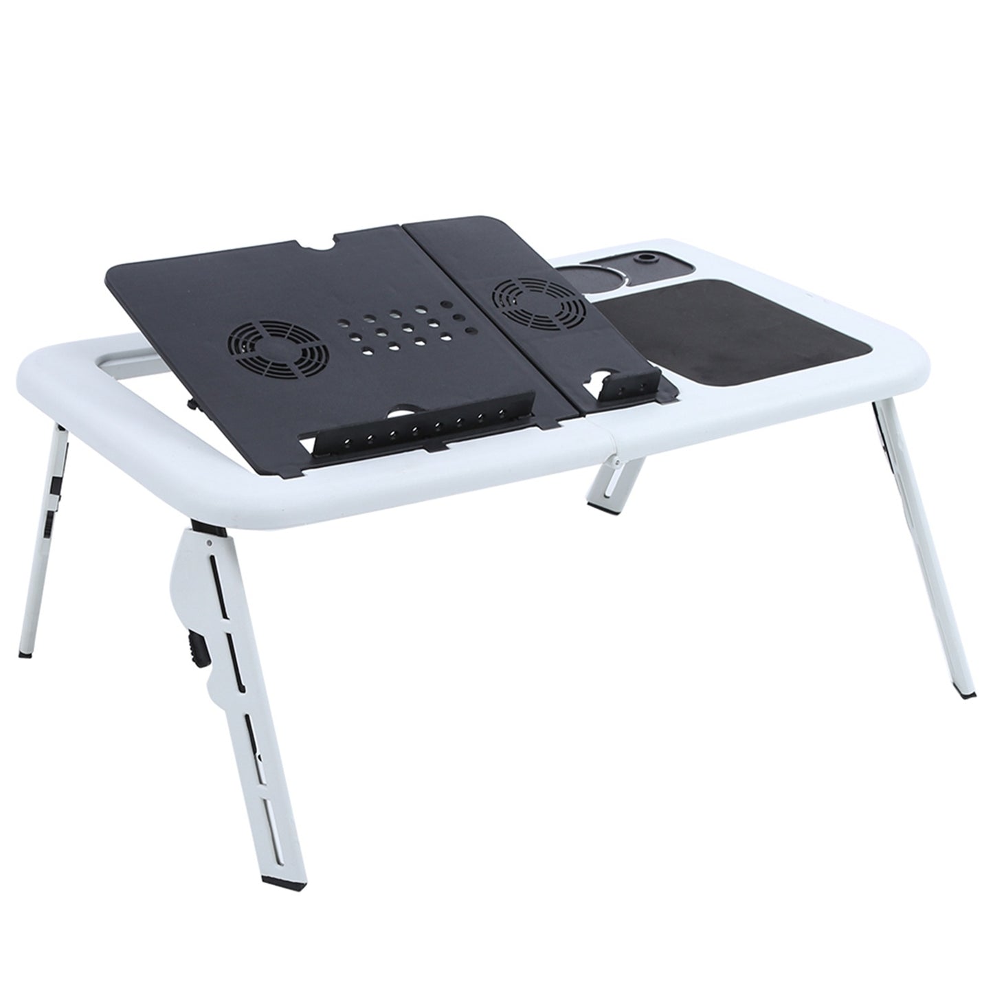 Portable Laptop Desk with Cooling Fan | Foldable & Adjustable Workstation