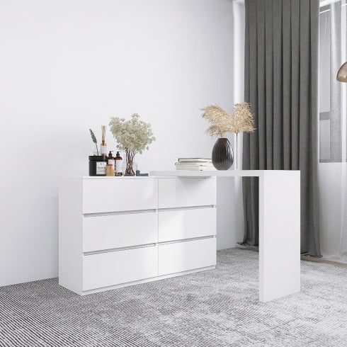 Viva Elite White Vanity Desk Collection - The Future of Sleek Functionality