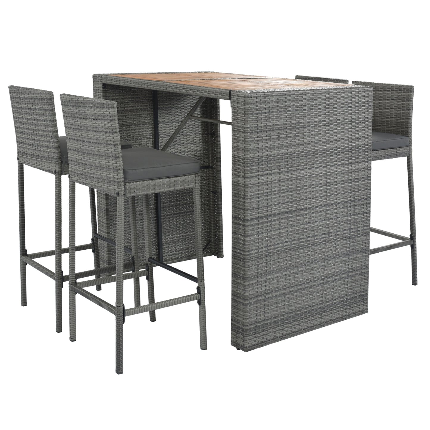 Viva Outdoor Collection: 5-Piece Wicker Patio Bar Set