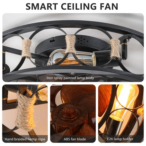 Viva AeroCage Farmhouse-Modern Ceiling Fan with Light