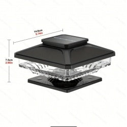6-Pack Outdoor Solar Post Cap Lights – Cold White | Waterproof & Stylish Garden Decor