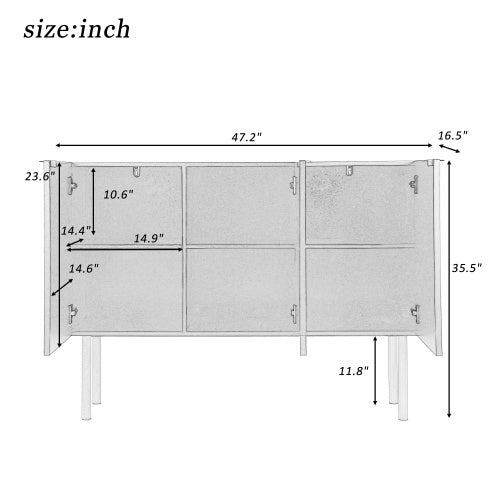 Viva Solenne Luxe Modern Sideboard Cabinet