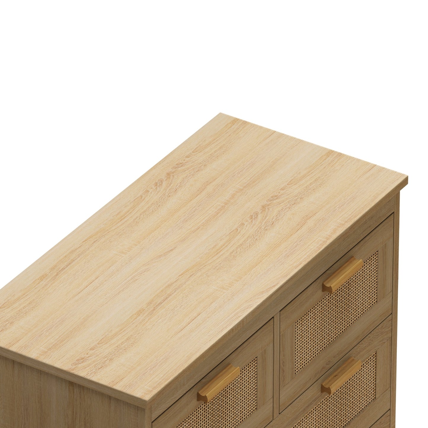 Viva Solaro 4-Drawer Rattan Cabinet – Natural Texture, Elevated Storage