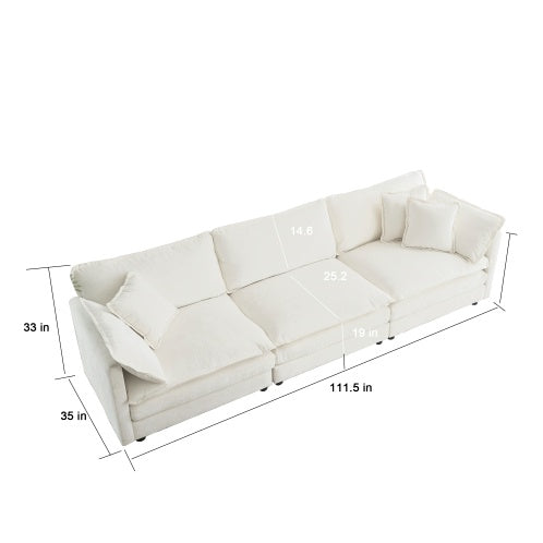 Viva Elite Solenne Mid-Century Modern 3-Seater Sofa - The Future of Timeless Design