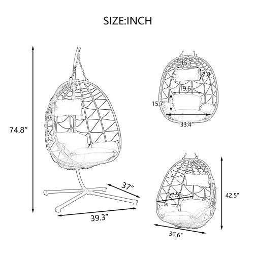 Luxury Hanging Egg Chair with Stand – The Ultimate Relaxation for Your Home