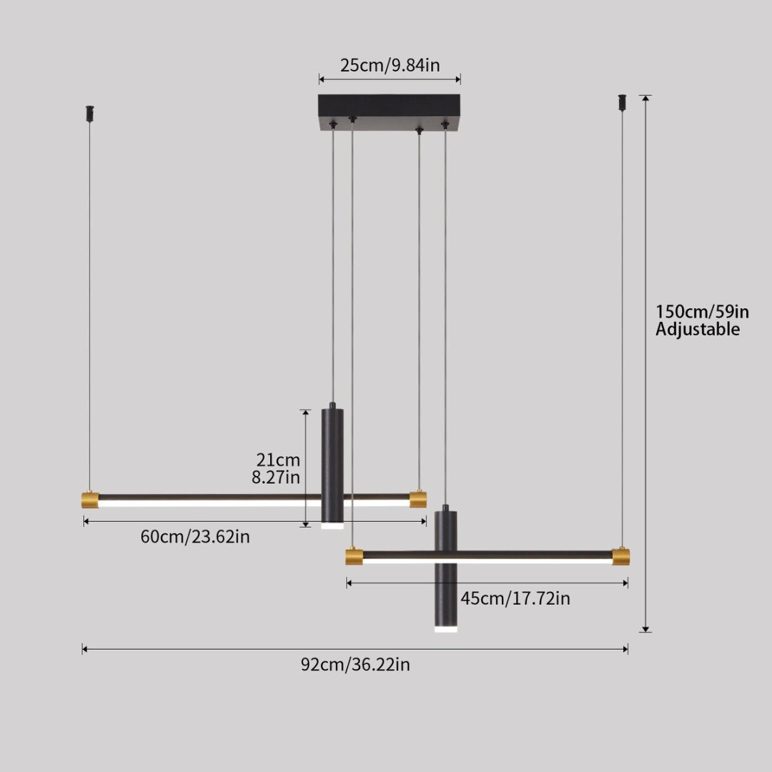 Viva Atelier Javeriah 4-Light Dimmable Kitchen Island Linear LED Pendant