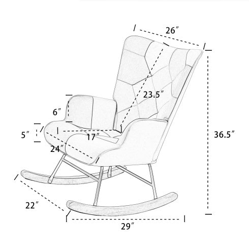 Viva Smart Mid‑Century Accent Rocking Chair