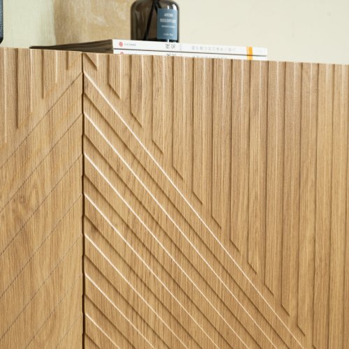 Modern Fiberboard Groove Storage Cabinet β Smart Organization for Your Home