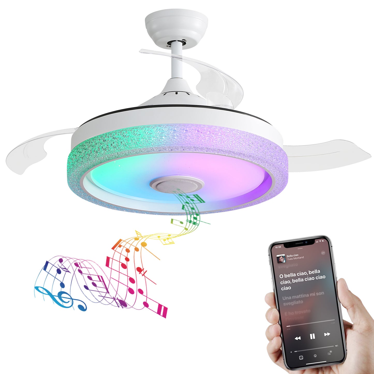 Plastic Remote Control Ceiling Fan