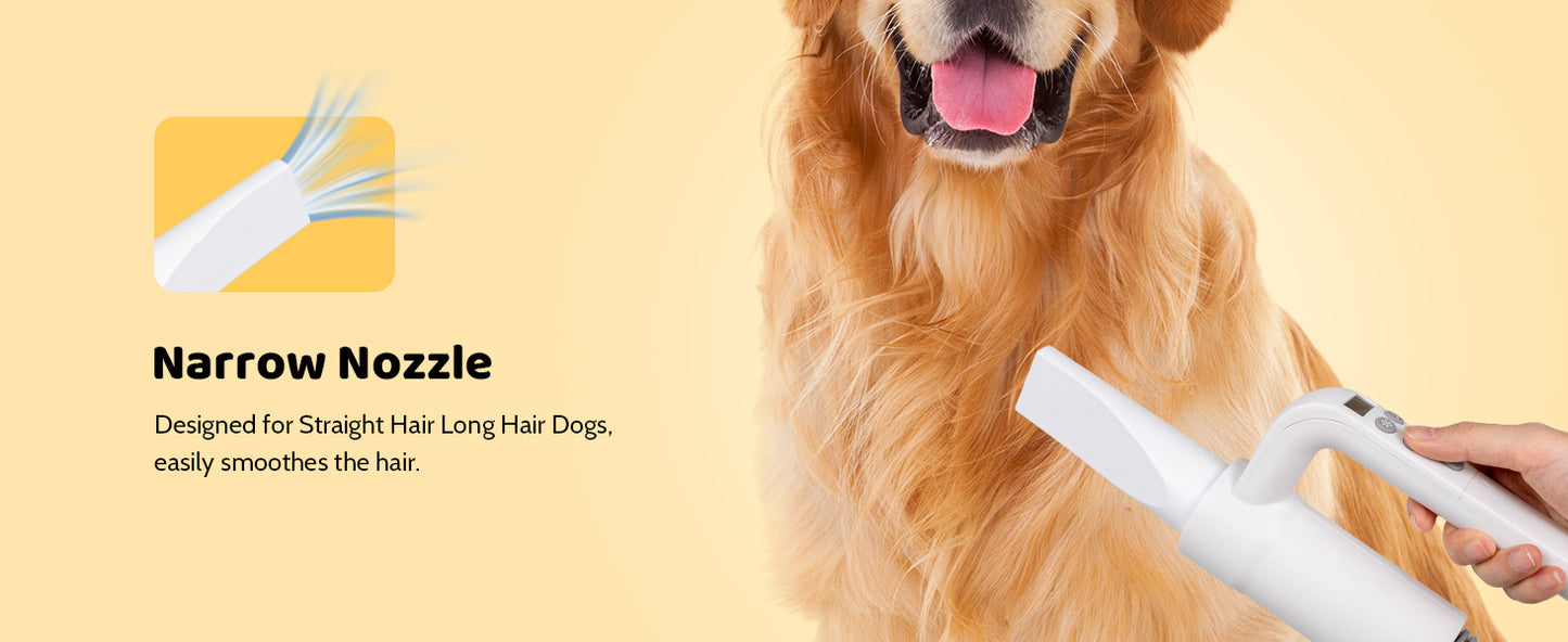 4-in-1 Smart Dog Hair Dryer with Adjustable Speed & Temperature for Cats and Dogs โ High-Speed Negative Ion Technology
