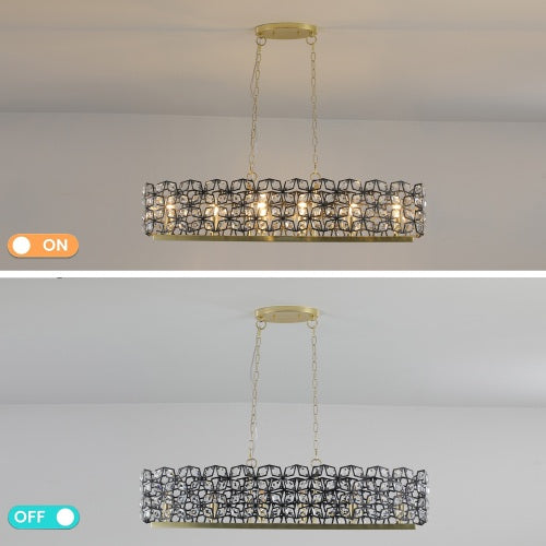 Modern Champagne Gold Oval Crystal Chandelier – A Statement of Luxury and Elegance