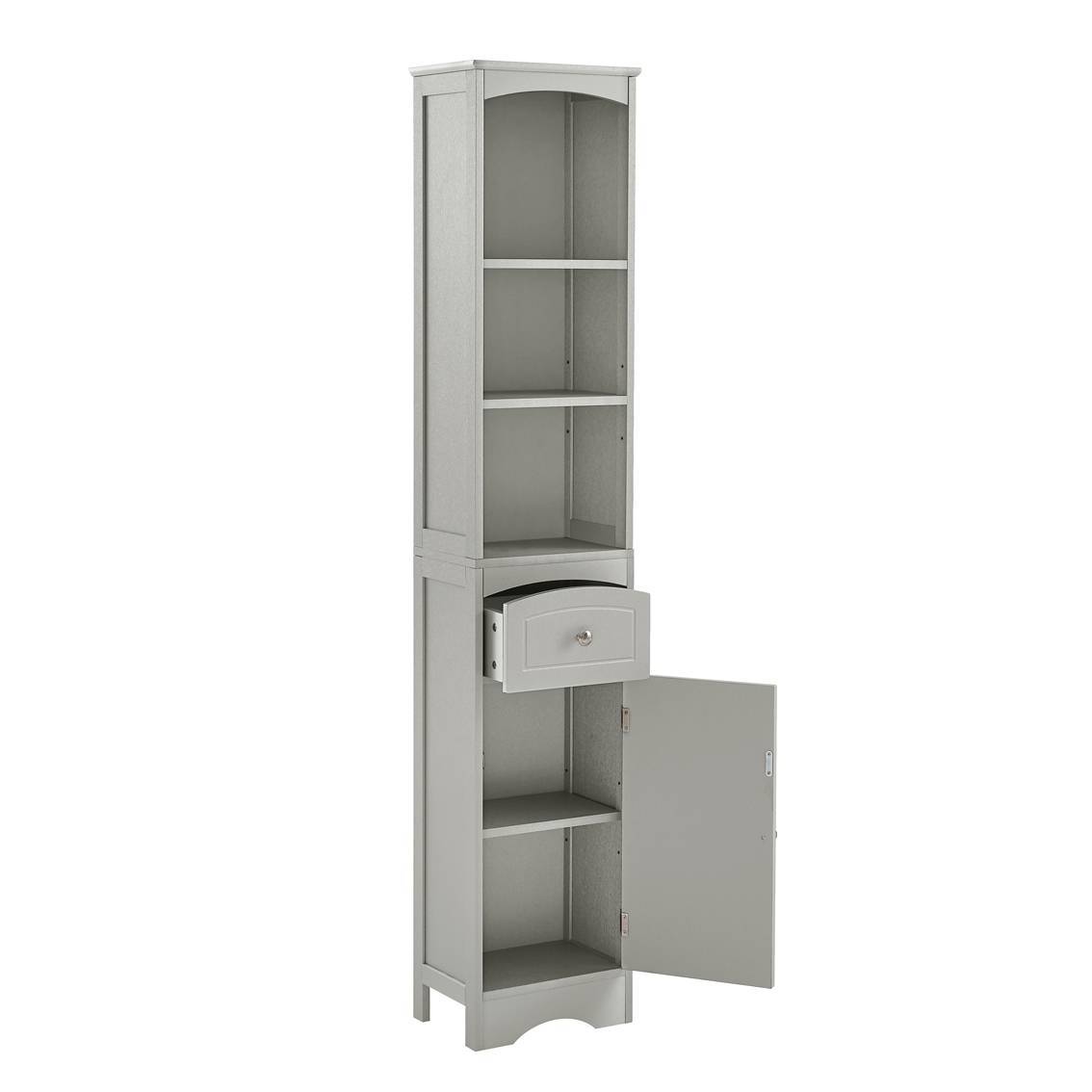Tall Bathroom Storage Cabinet with Adjustable Shelves & Drawer – Maximize Your Space with Elegance