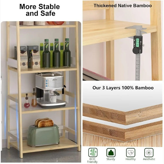 Viva Arbor 5-Tier Bamboo Bookcase