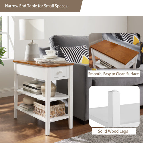 Modern 2-Tone Coffee Table with USB Charging Port – Smart Living Redefined