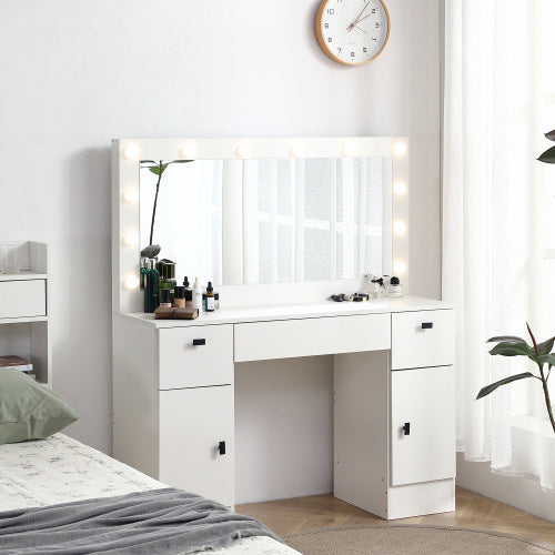 Viva Reflection Collection: Aurora White Illuminated Dresser