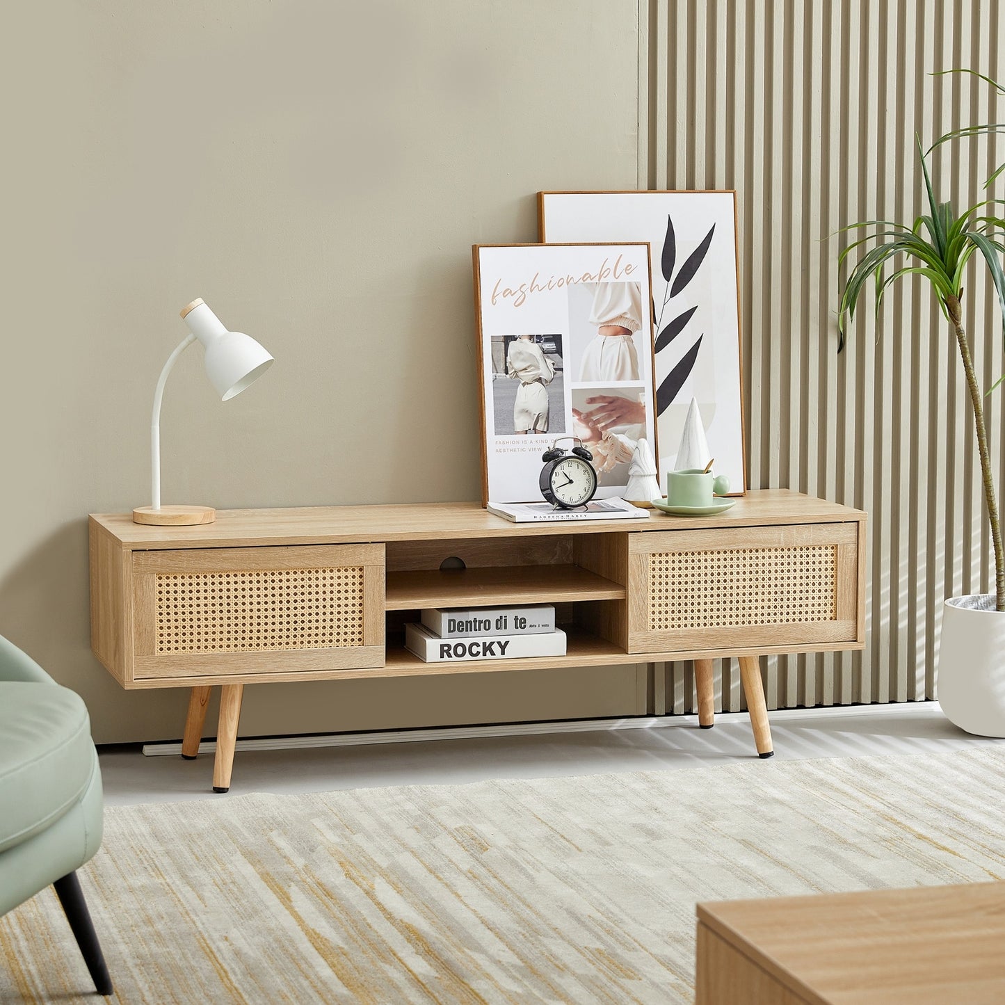 Viva Smart 55.12" Rattan TV Cabinet