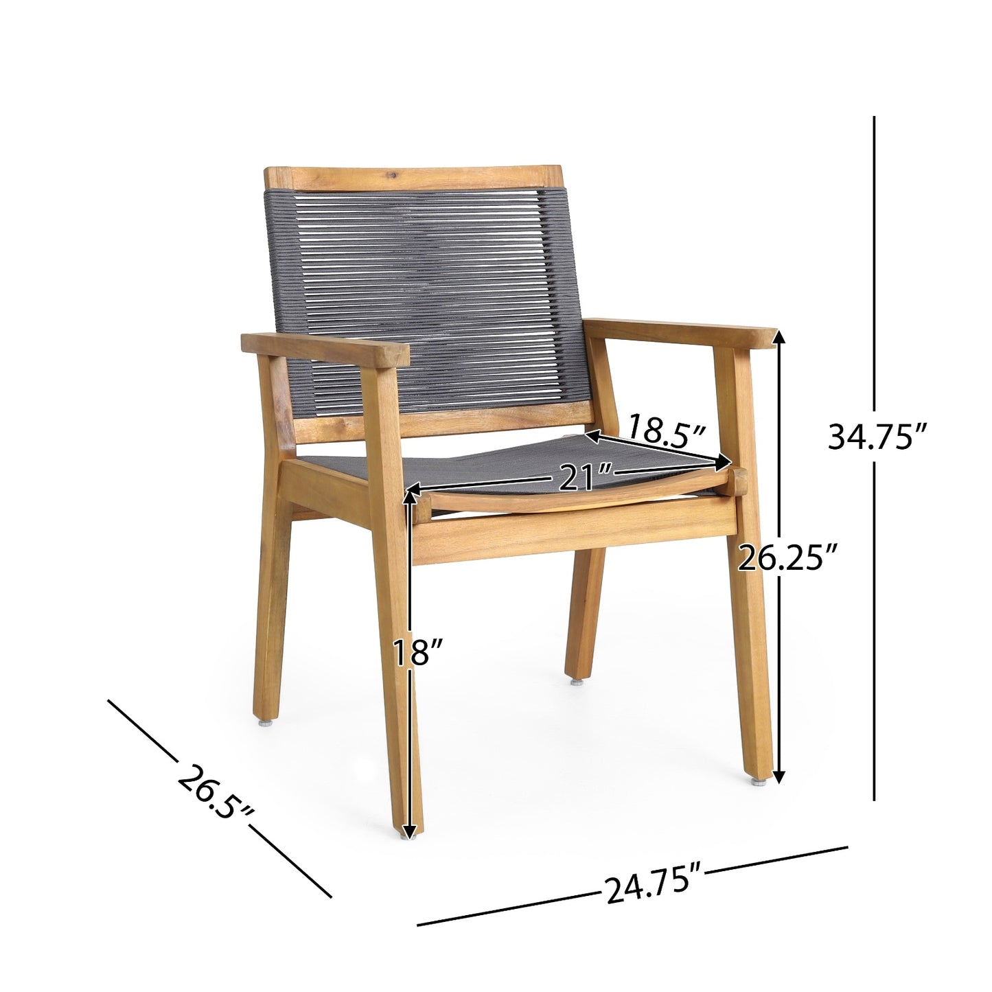 Viva Atelier McGill Gray Chenille Dining Chairs (Set of 2)