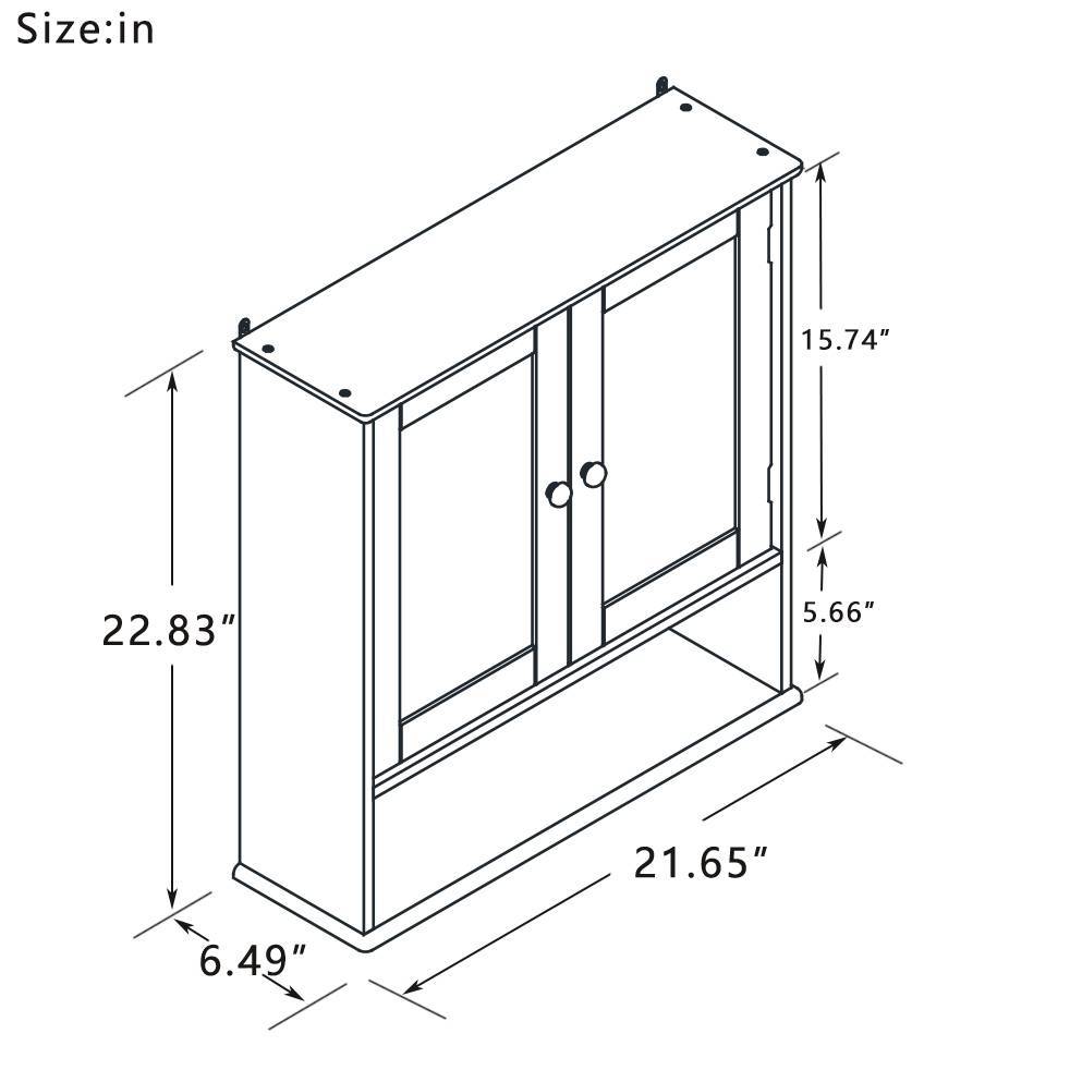 Éclat Double-Mirror Bathroom Wall Cabinet