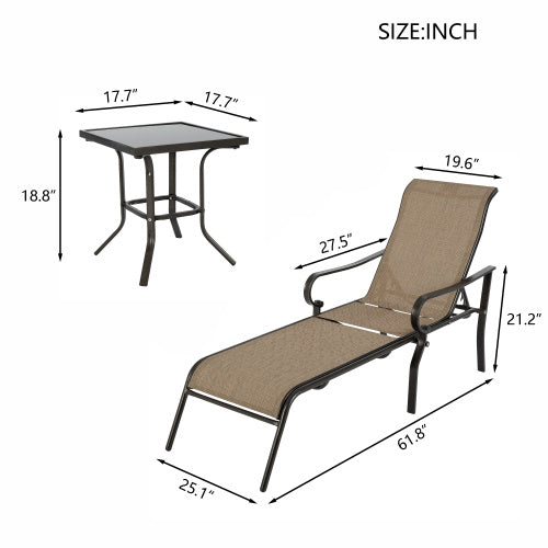 Luxury 3-Piece Terrace Lounge Chair Set – Elevate Your Outdoor Experience