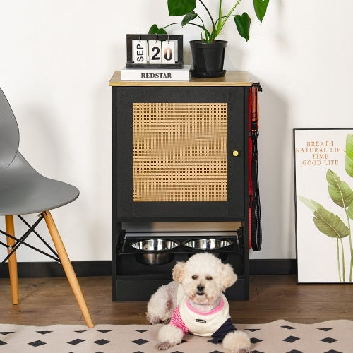 Viva Pawfect Collection: The Noir Pet Feeding & Storage Station