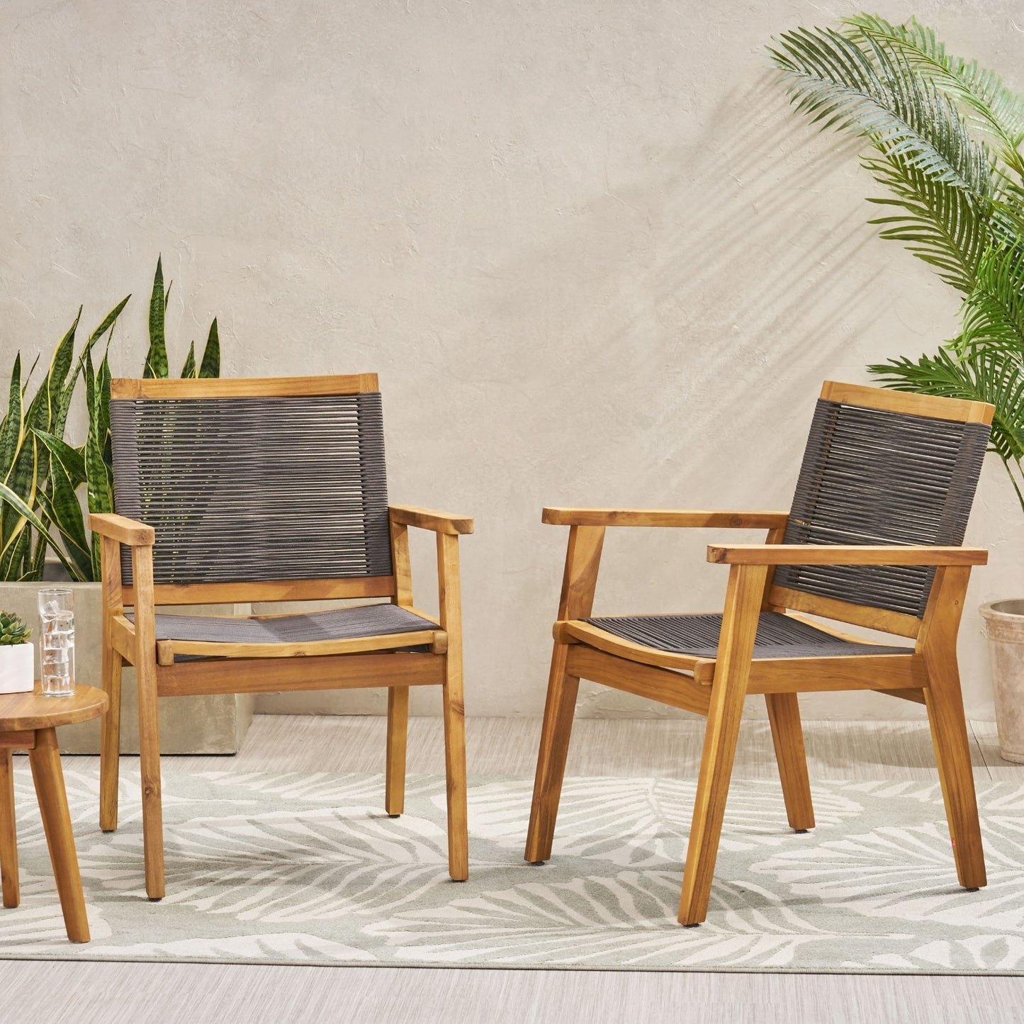 Viva Atelier McGill Gray Chenille Dining Chairs (Set of 2)