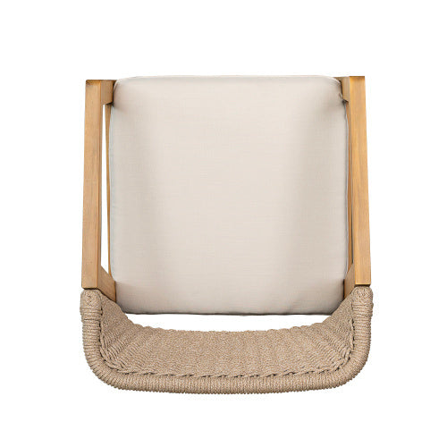 Viva Terrace Collection: The Marlowe Acacia Wood Rope-Back Chairs (Set of 2)
