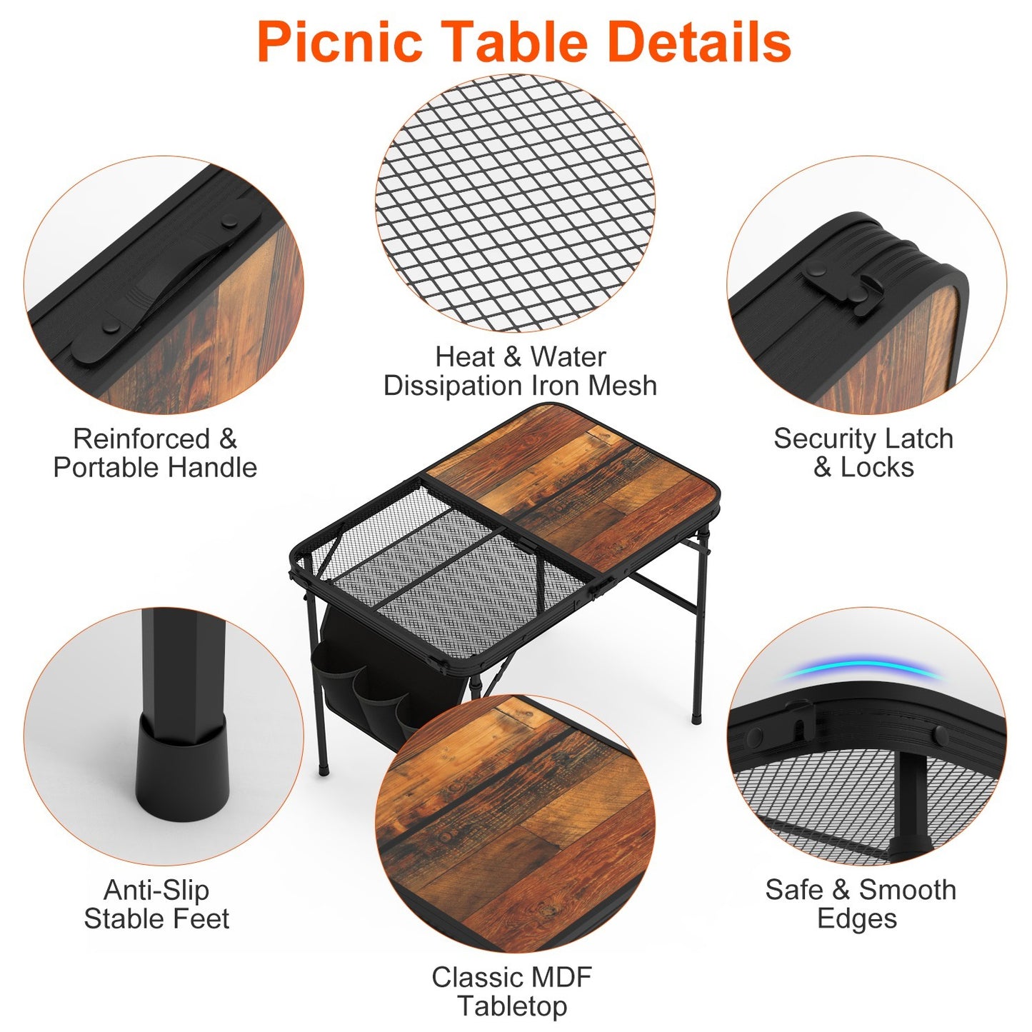Viva Terrain Folding Table – Smart Function, Outdoor Elegance