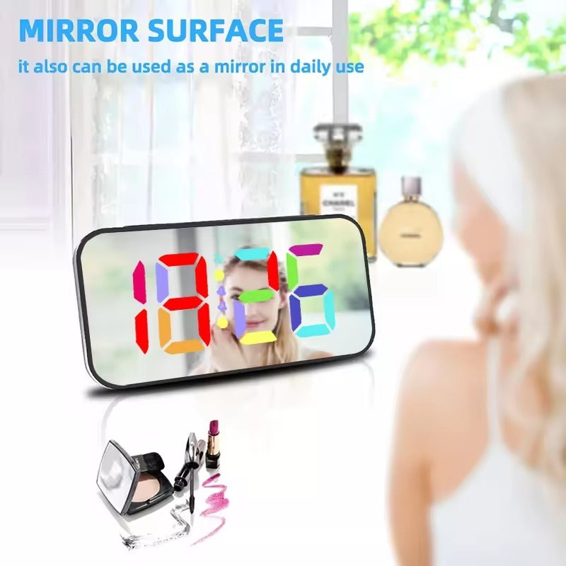 LED Mirror Large Display Table Clock – Modern Elegance for Your Space