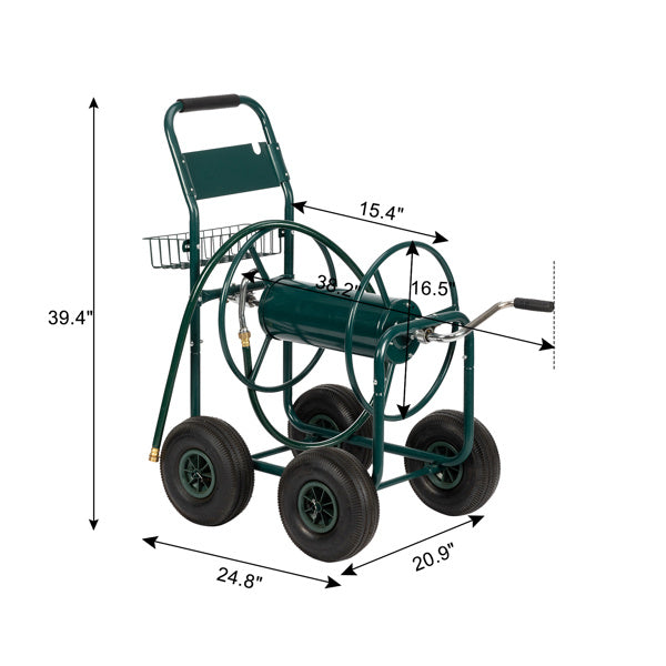 Industrial-Style Green Molten Iron Pipe Cart | Sturdy & Multi-Functional Storage Solution