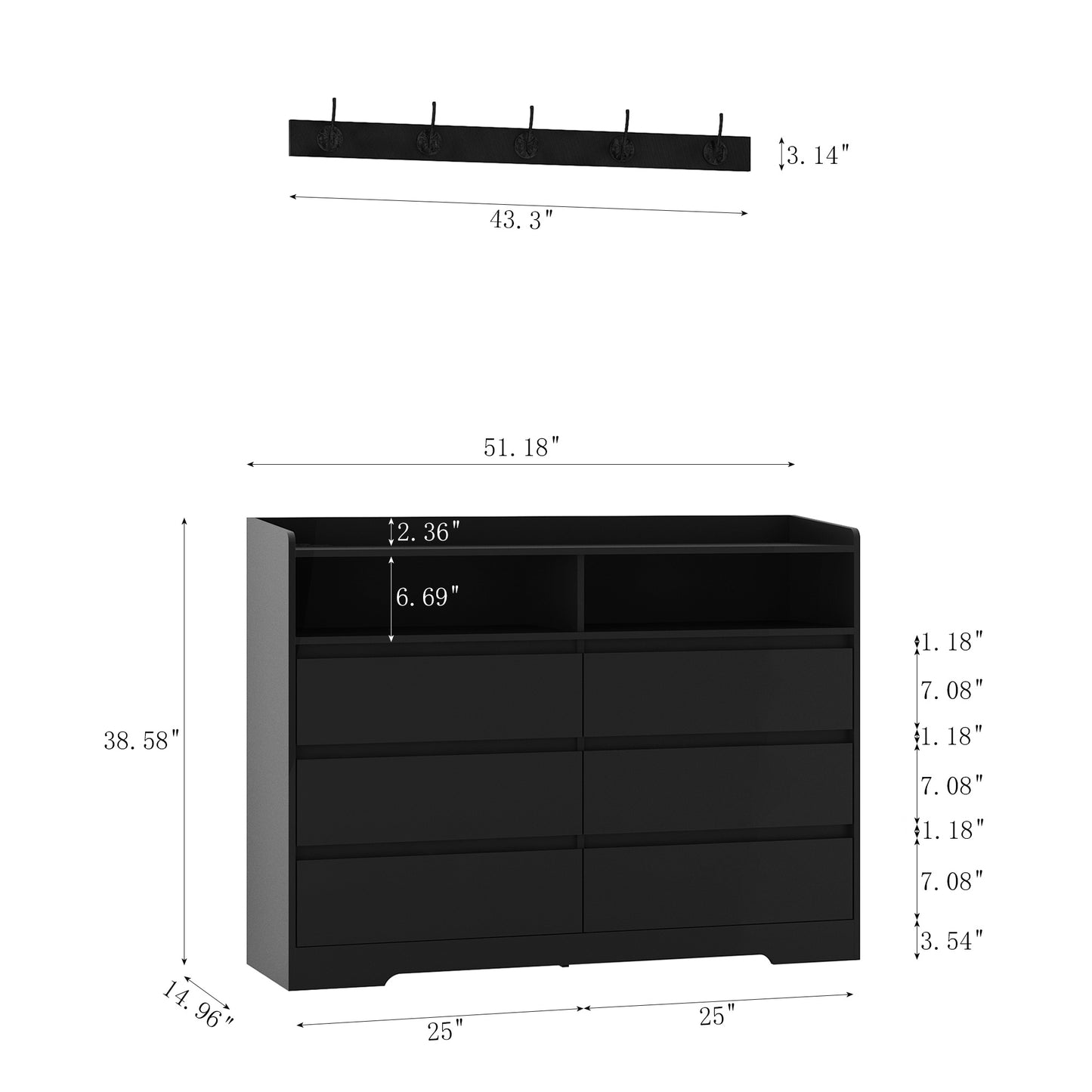 Viva Atelier Serenade Modern Sideboard & Storage Cabinet