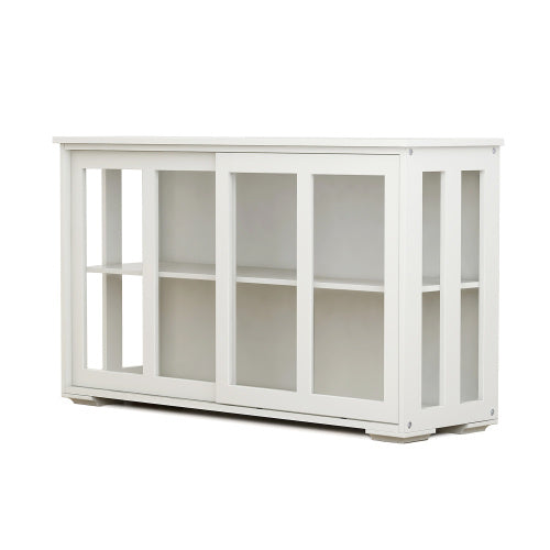 Viva Elite Aurora Glass-Door Pantry Cabinet – Where Transparency Meets Kitchen Sophistication