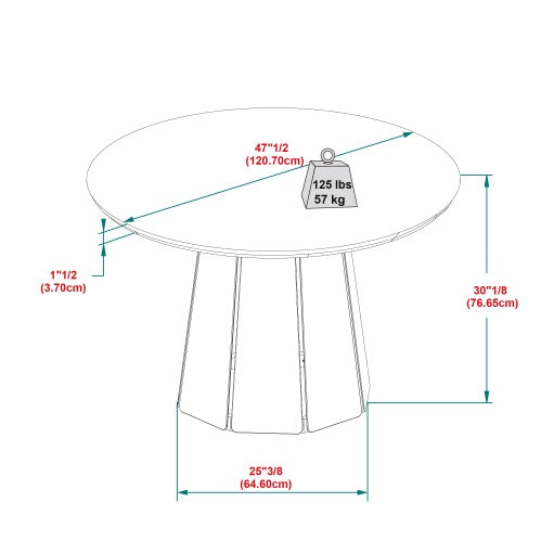 Viva Solara Cerused White Round Dining Table