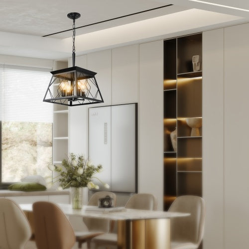 Viva Noir Chandelier – Farmhouse Charm with Modern Edge