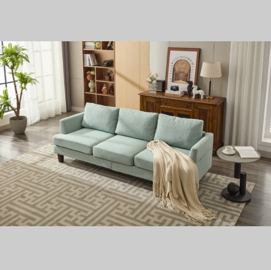 Viva Elite Verdant Light Green USB-Ready Sectional Sofa - The Future of Connected Living