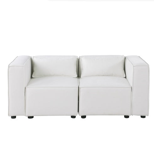 Viva Astrid Modular Sofa in Warm Beige Chenille