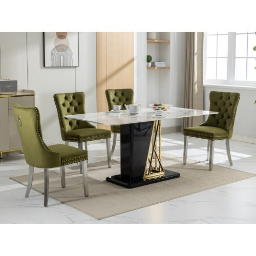 Viva Aurelia Tufted Velvet Dining Chairs (Set of 2)