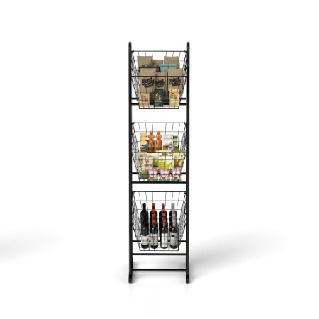 Viva Forma 3-Tier Kitchen Basket Rack – Organized Living with Elevated Charm