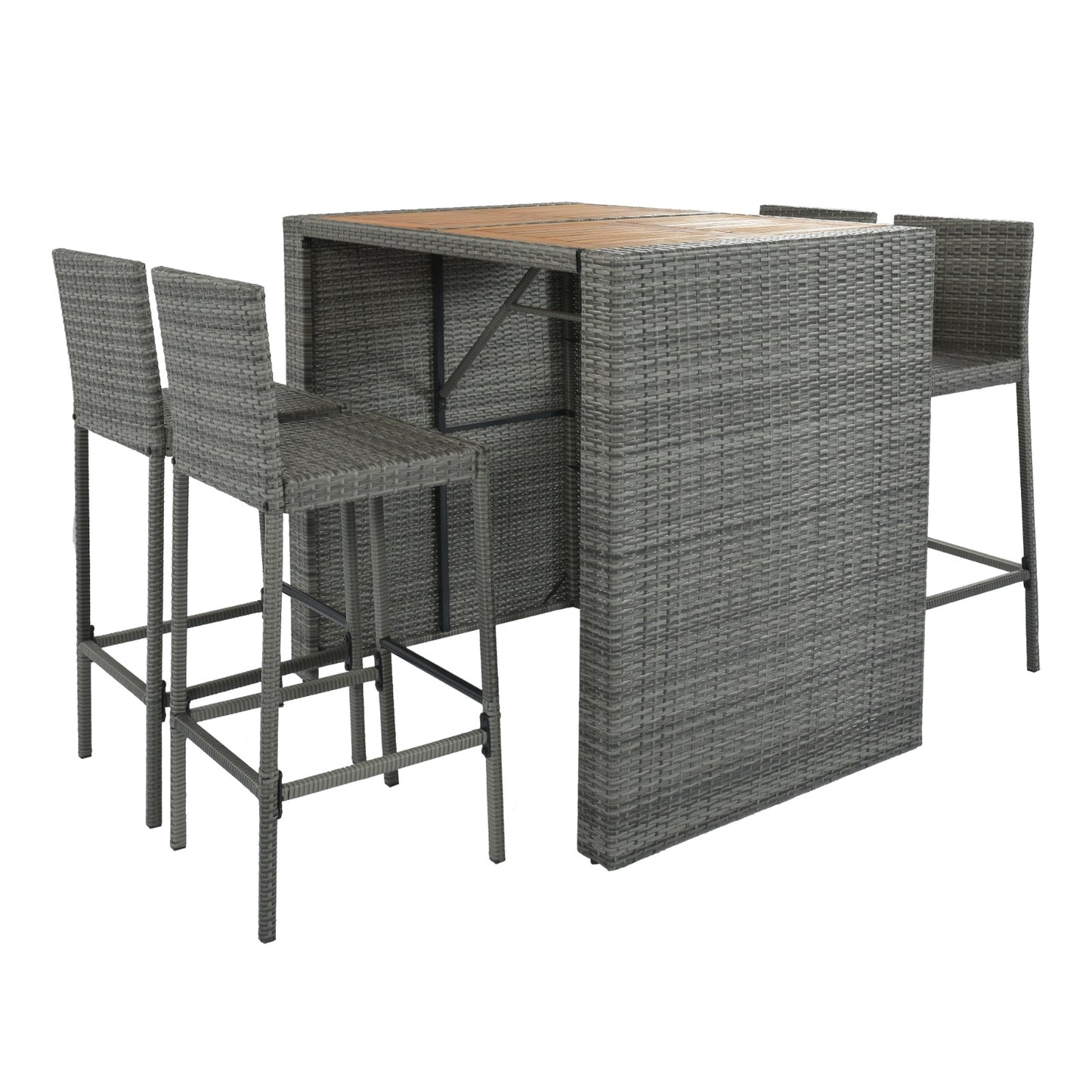 Viva Outdoor Collection: 5-Piece Wicker Patio Bar Set