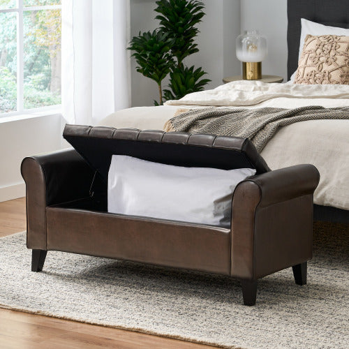 Viva Hayes Armed Storage Bench