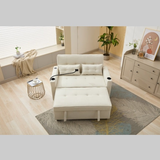 Viva Solstice 3-in-1 Convertible Futon Chair Bed with USB Ports
