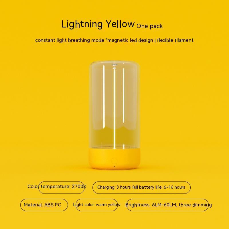 Portable LED Camping Light - The Ultimate Rechargeable Night Light for Outdoor Adventures