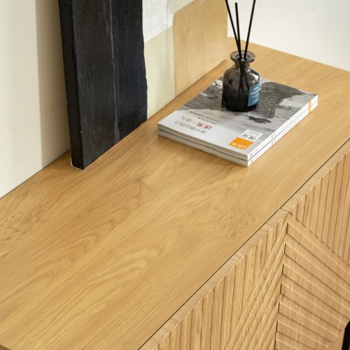 Modern Fiberboard Groove Storage Cabinet β Smart Organization for Your Home