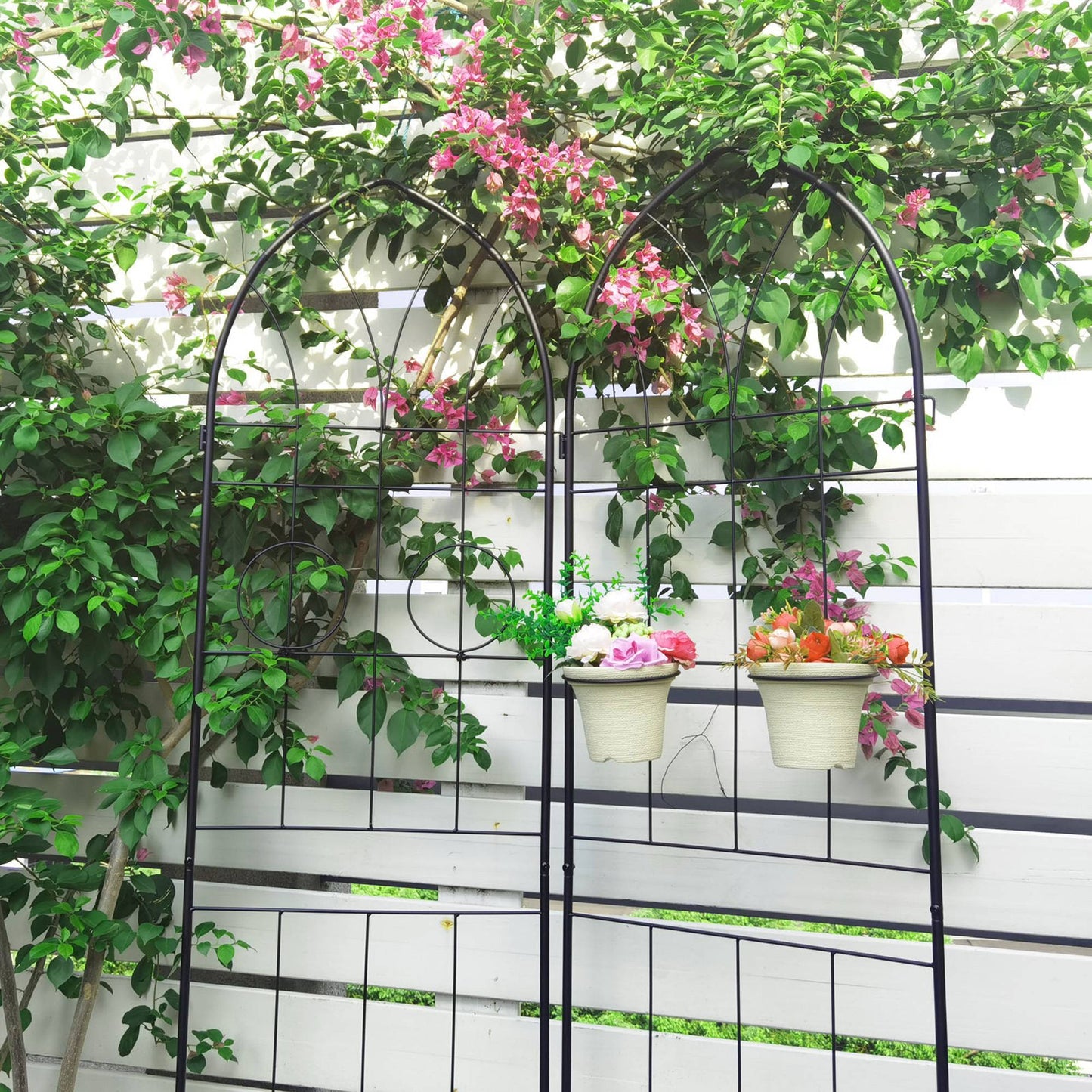 4 Pack Metal Garden Trellis Rustproof Trellis For Climbing Plants Outdoor Flower